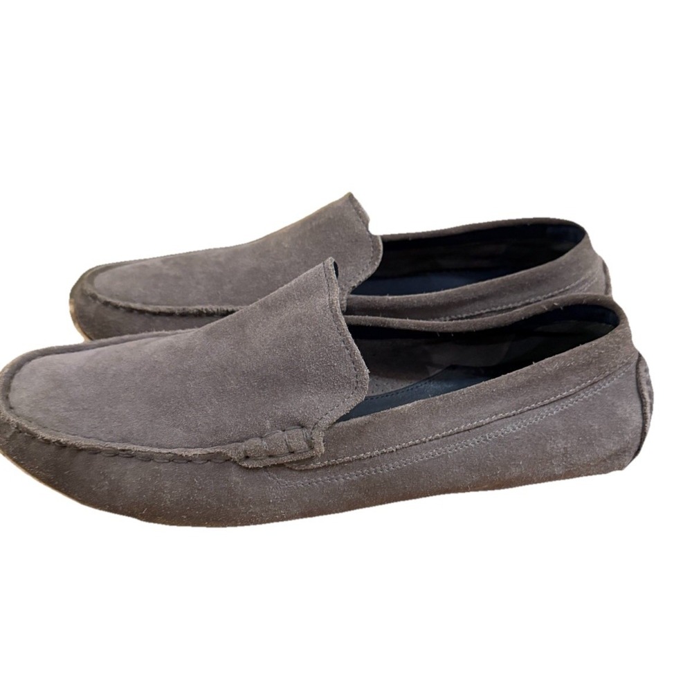 Cole Haan Shoes Grand OS Loafer Driving Moccasins Natural Suede Sz‎ 11.5 M Grey